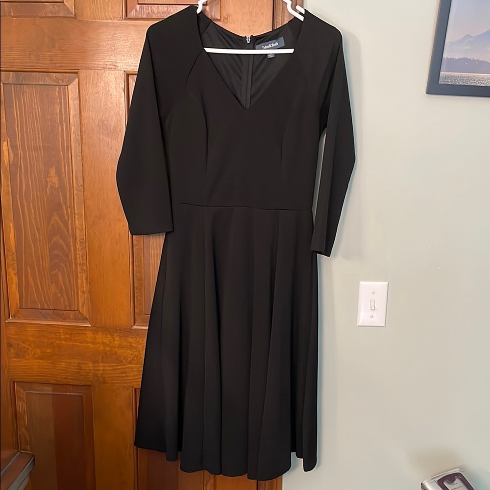 Modcloth Black Pleated A-Line Dress